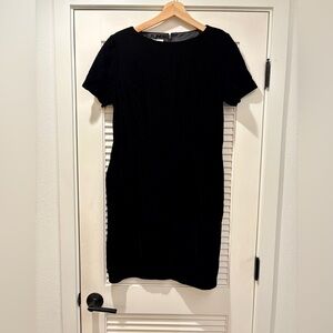 Talbots Velvet Black Mini Dress with Cinched Waist - Size 10